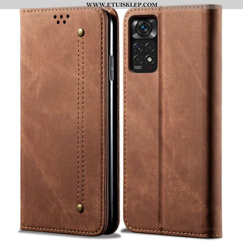 Etui Na Telefon do Xiaomi Redmi Note 11 Pro / 11 Pro 5G Etui Folio Tkanina Dżinsowa